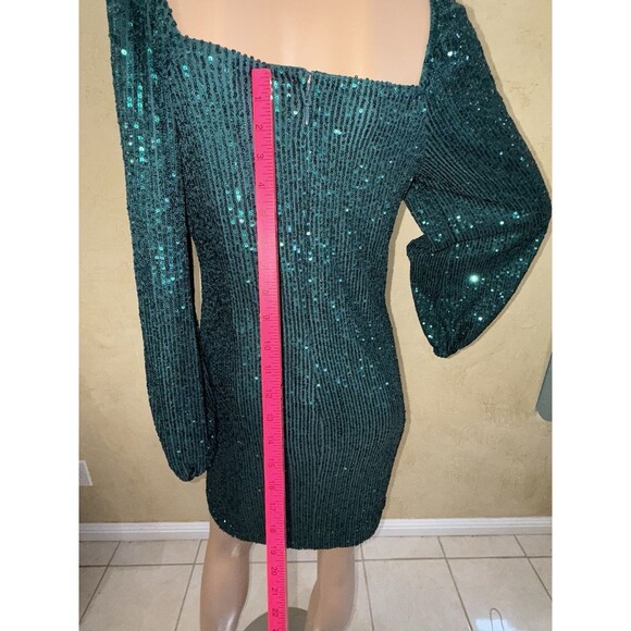 Party Dress green sequins size L Guess - Picture 10 of 16